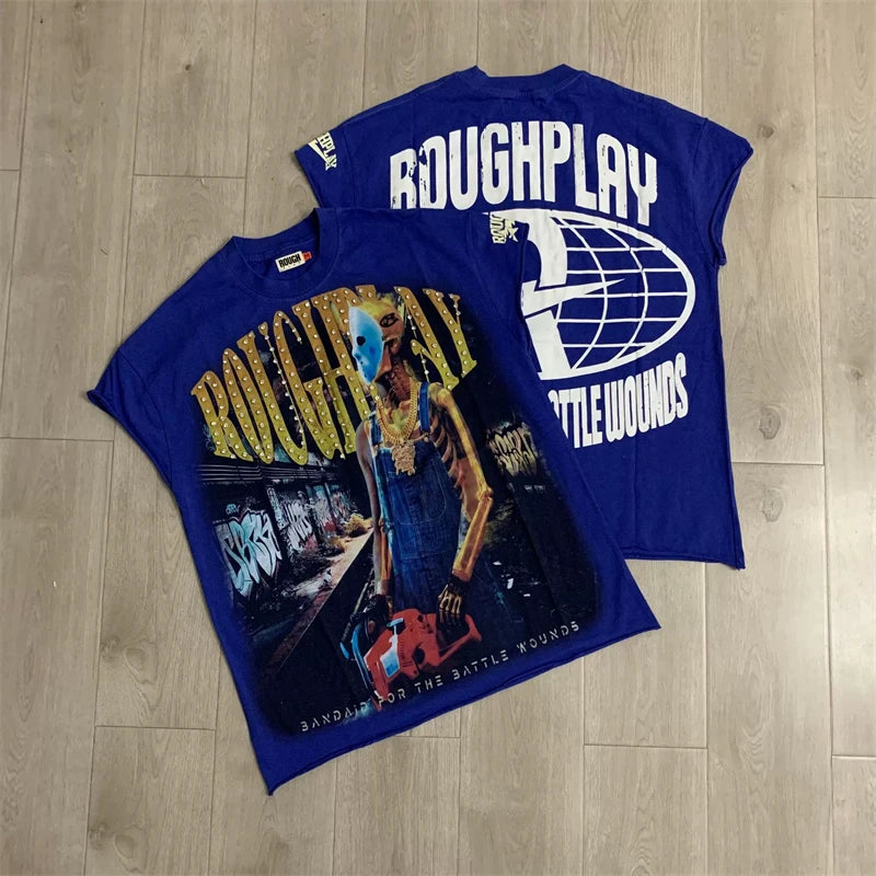 High Quality Heavy Fabric Fashion Loose Casual Rhinestore T-shirts