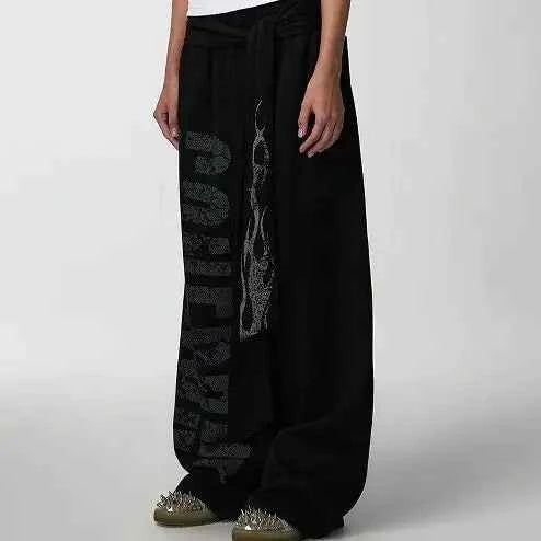 Flame Streamer Loose Cool Sweatpants