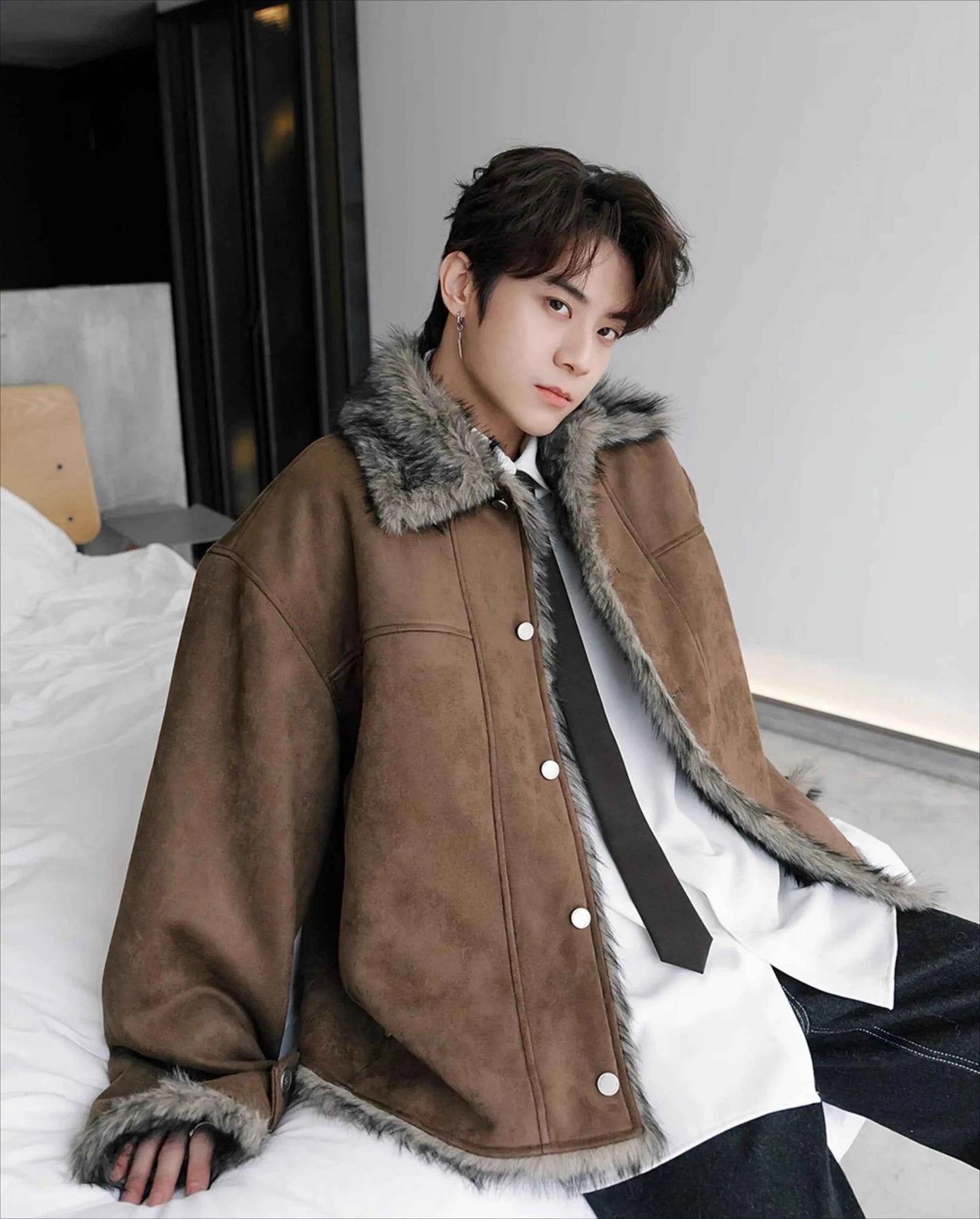 Classic Luxury Winter Parka with Faux Fur Jacket