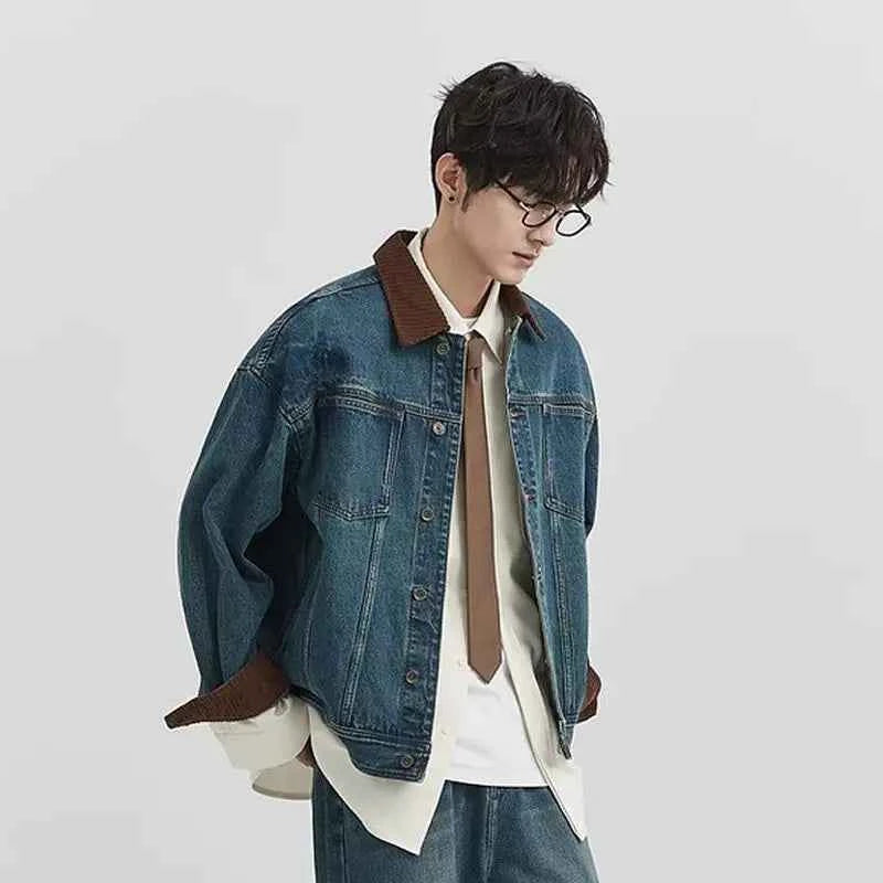 Men's Vintage Hip Hop Retro Washed Denim Jacket