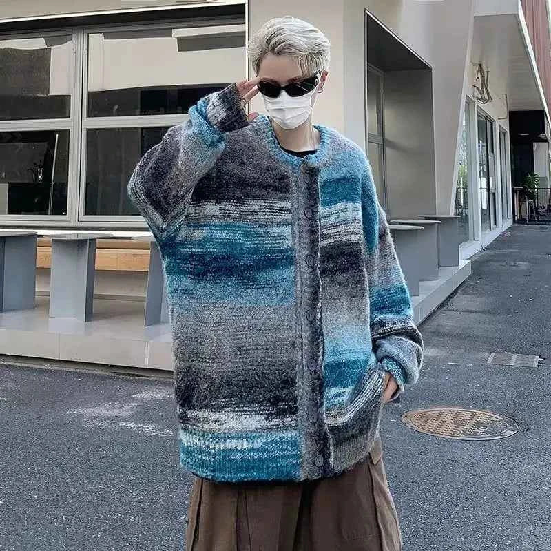 Effortless Punk Knitted Oversized Cardigan