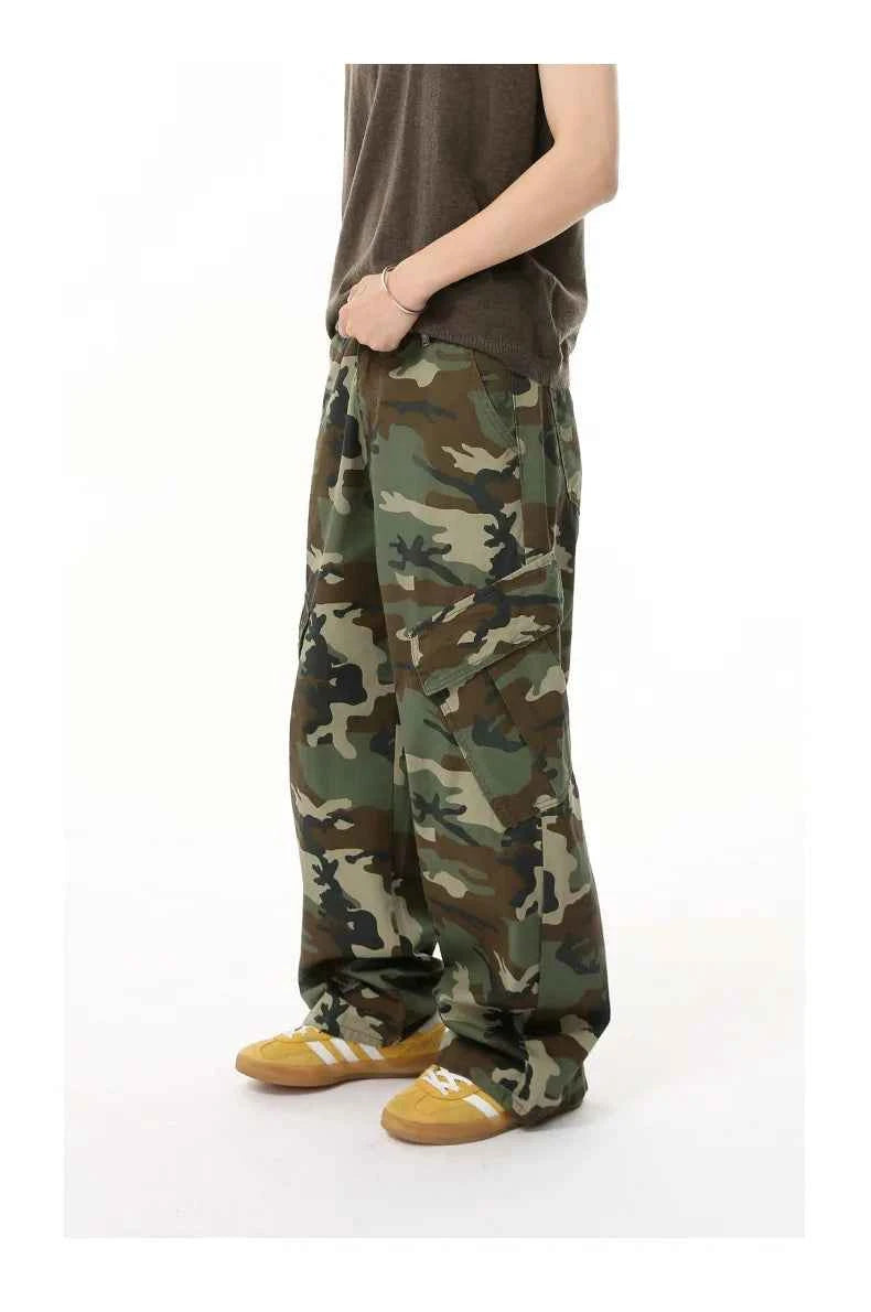 Youthful Retro Camo Loose Fit Jeans