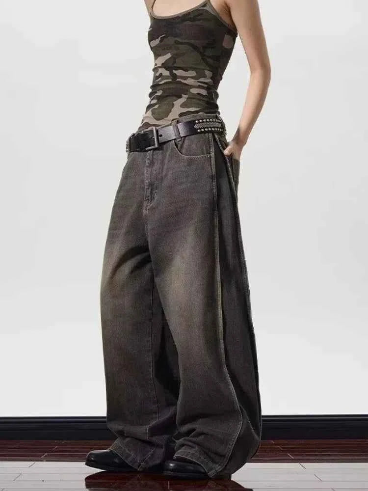 Vintage Black Washed Baggy Jeans