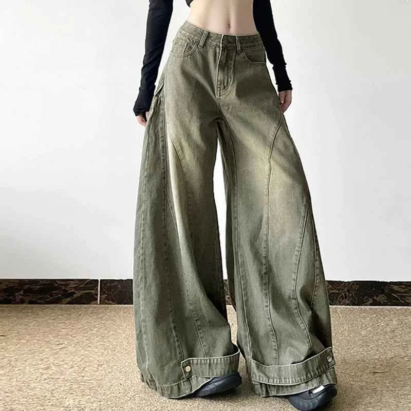 American Retro Distressed Split Jeans