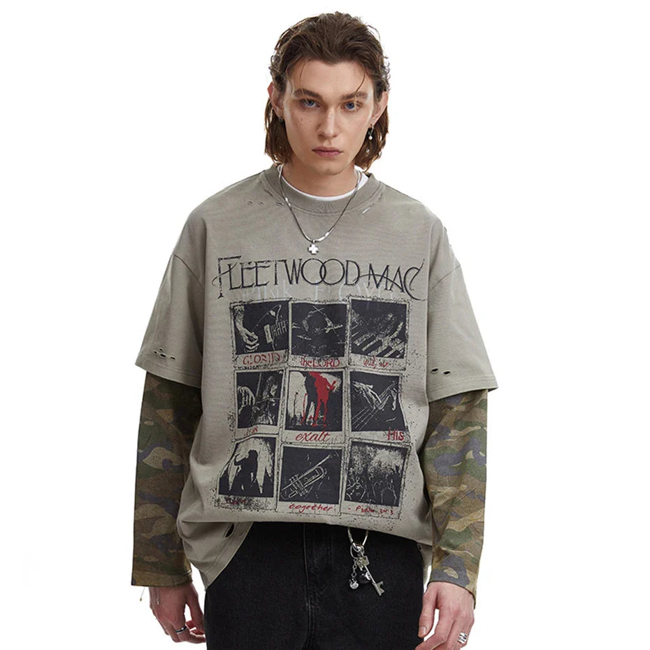Fleetwood Mac Camo Long Sleeve T-Shirt