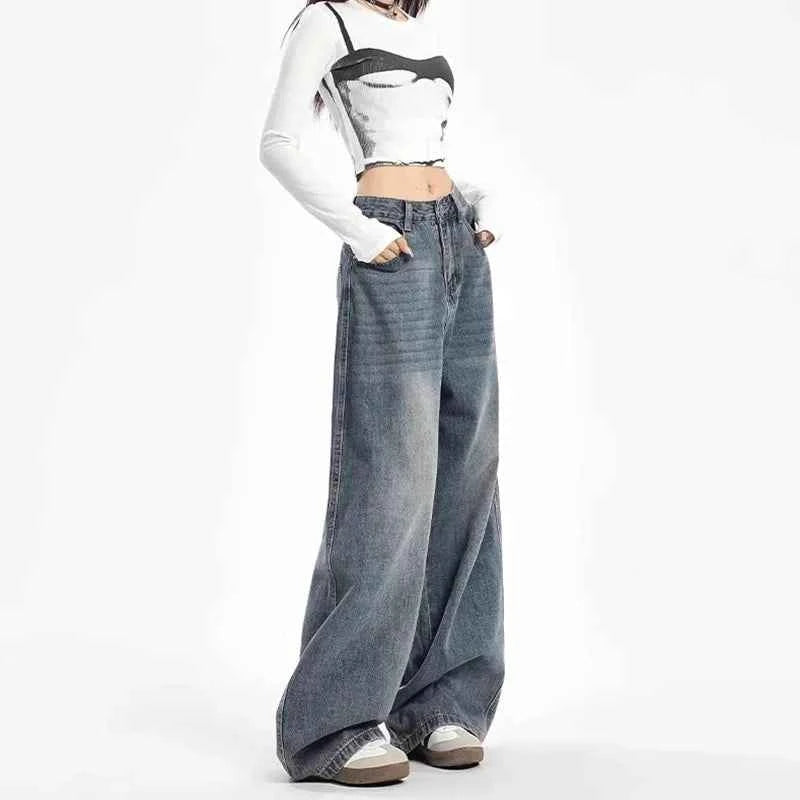 Women Vintage Aesthetic Spring Casual Jeans