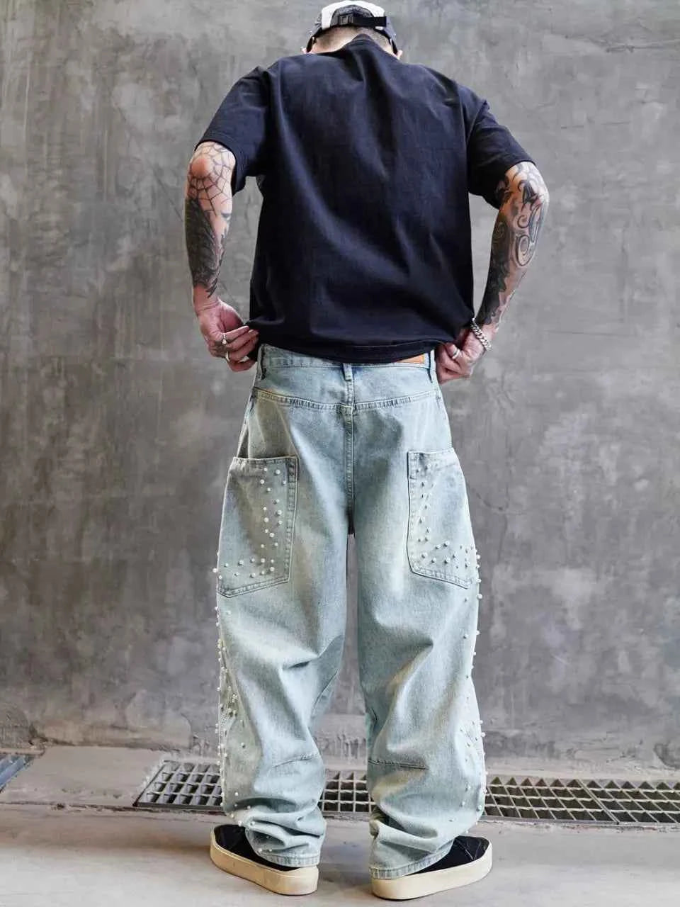Warm Baggy Hip Hop Wide Leg Denim Jeans