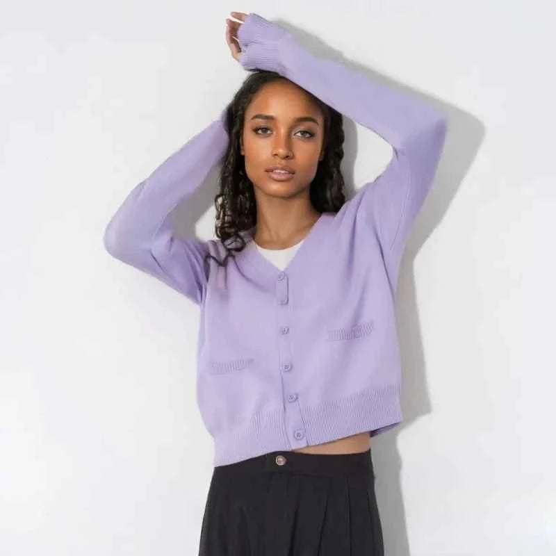 Women Stylish Solid Casual Knitted Cardigan