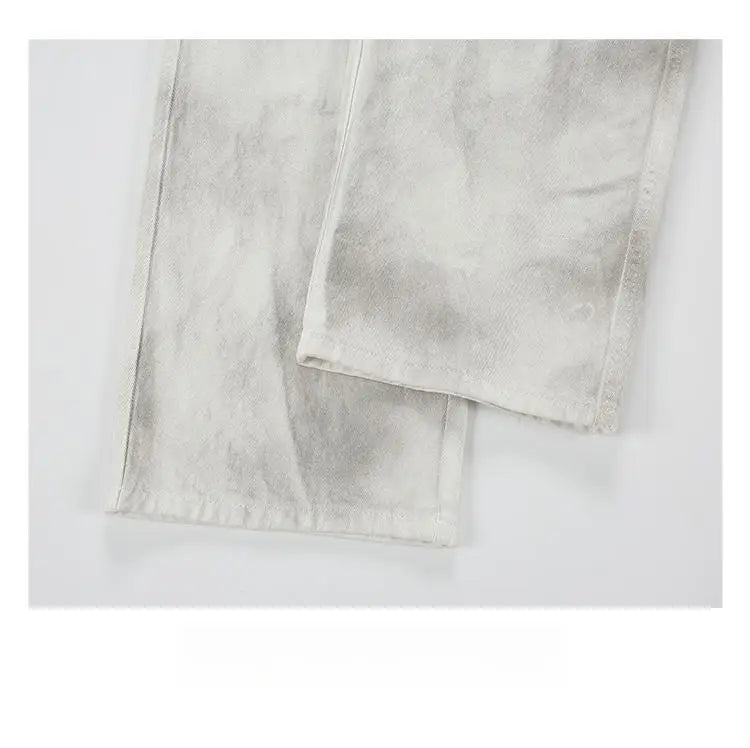 Distressed Dirty White Baggy Pants