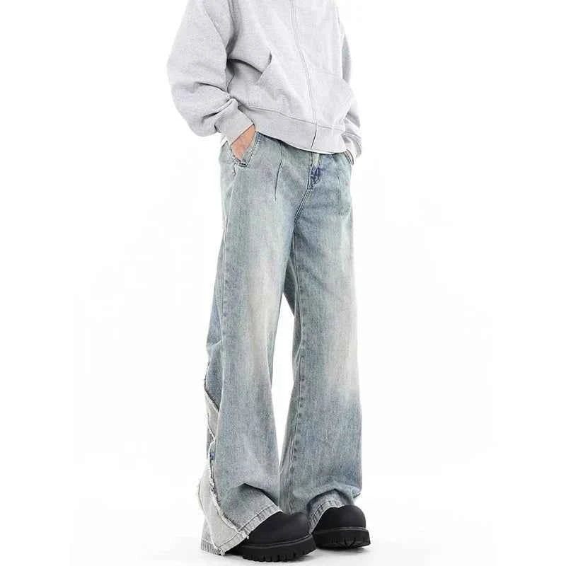 Vintage Streetwear Casual Blue Gothic Aesthetic Jeans