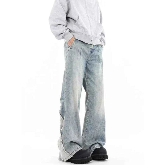 Vintage Streetwear Casual Blue Gothic Aesthetic Jeans