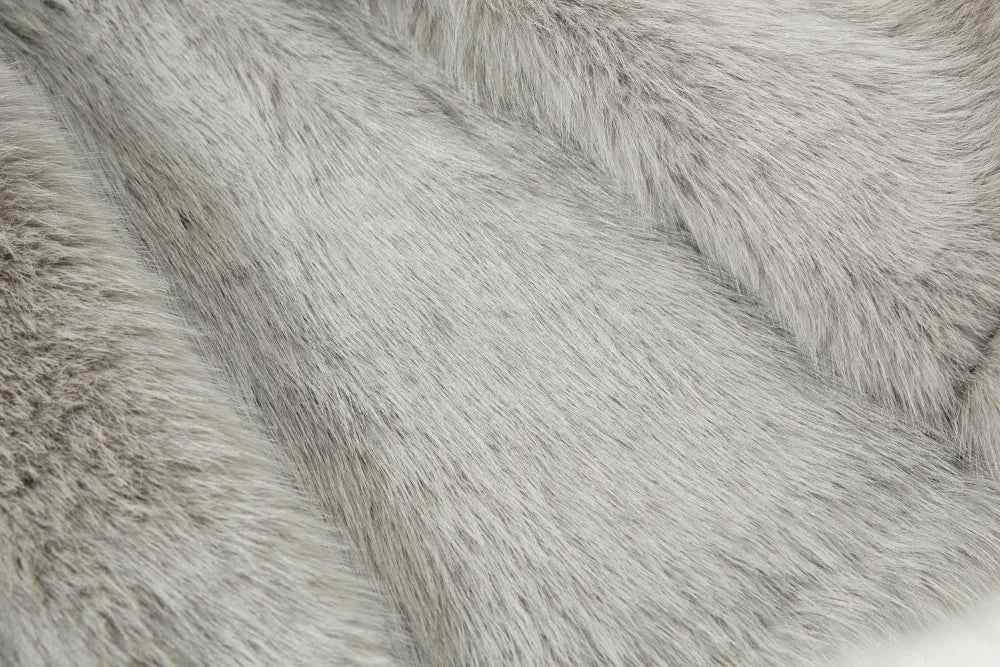 Breathable Single Breasted Faux Fur Jacket