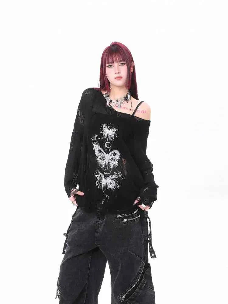 Cozy Hollow Knit Long Sleeve Sweater