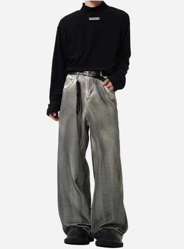 Spring Fashionable High Waist Straight Leg Denim Jeans