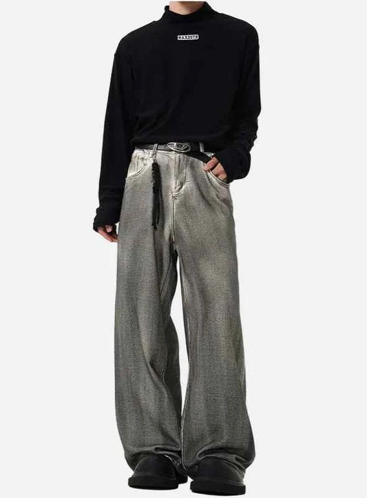 Spring Fashionable High Waist Straight Leg Denim Jeans