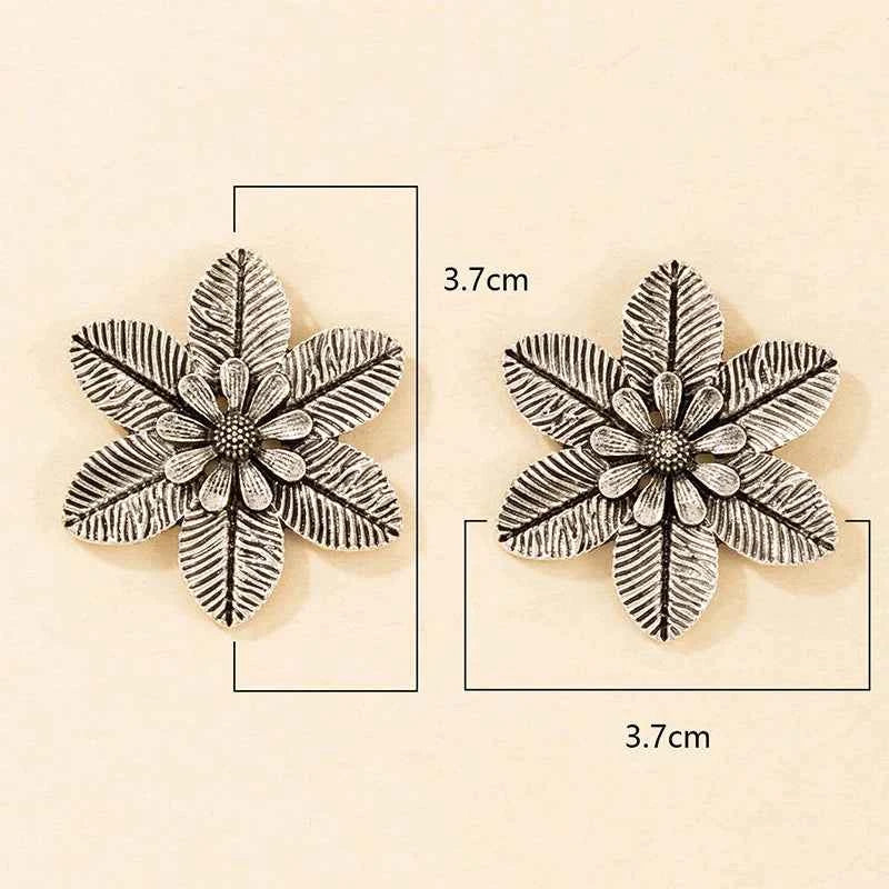 Exaggerated Ethnic Style Stud Earrings
