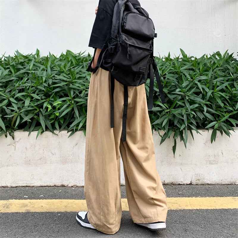 Versatile Loose Straight Cotton Wide Leg Pants