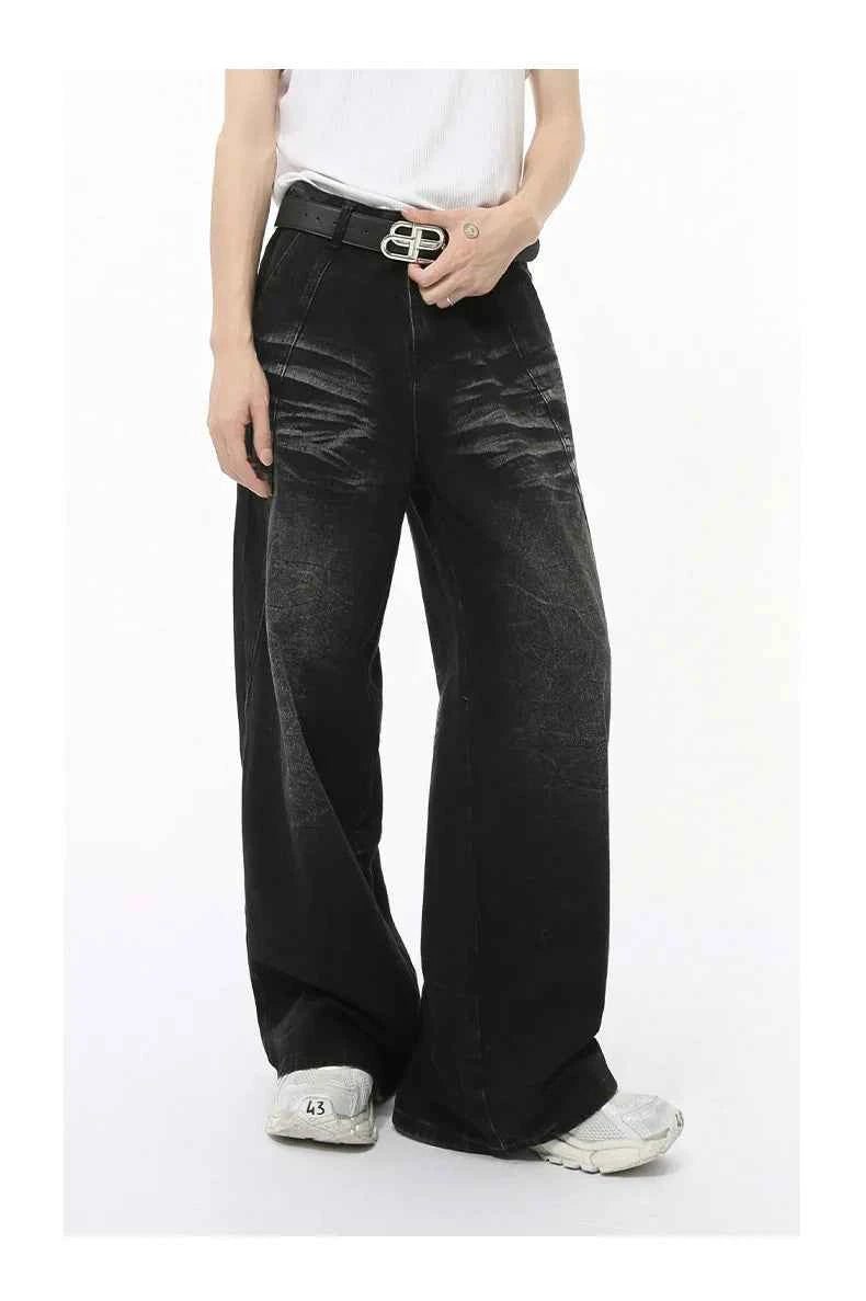 Streetwear Distressed Loose Fit Wide Leg Jeans