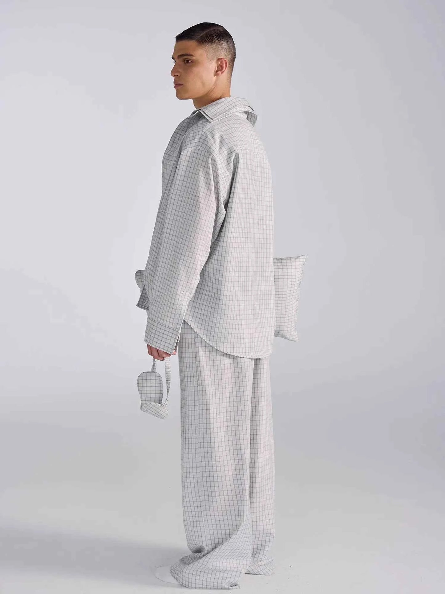 Streetwear Luxury Checked Oversized Flowy Shirt