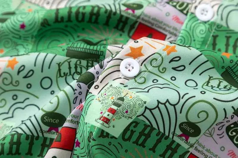 Y2K Trendy Hawaiian Graphic Printed Beach Shirt