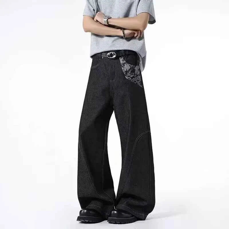 Vintage Gothic Jacquard Printed Cool Jeans