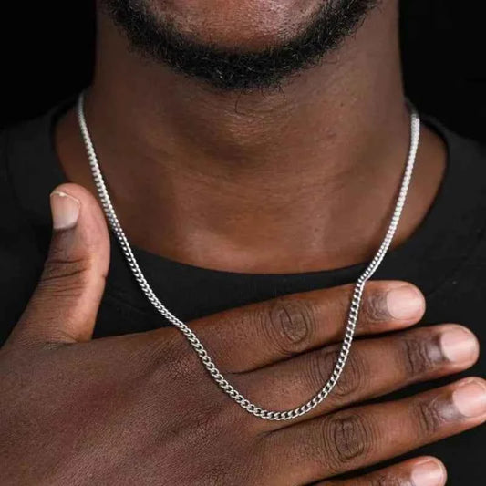 Men Stainless Steel Cuban Chain Necklace