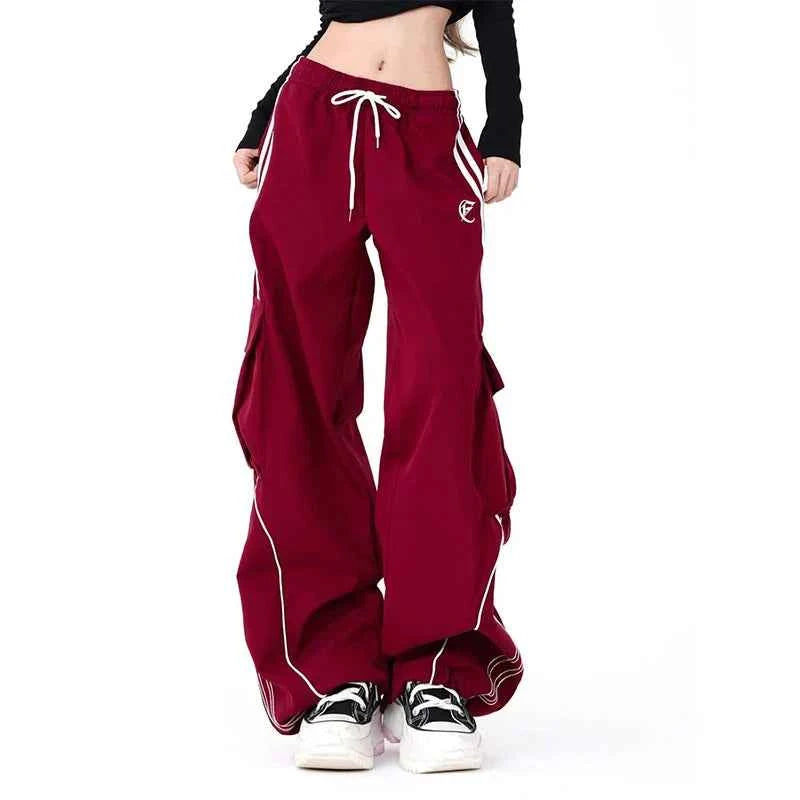 Vintage American Style Hip Hop Cargo Sweatpants
