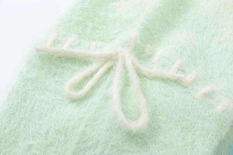 Y2K Pastel Chic Butterfly Knit Sweater
