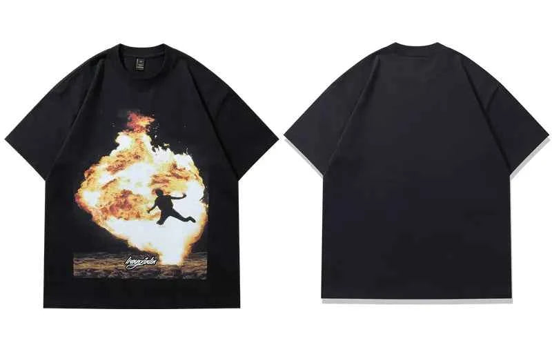Graphic Printed Oversized Hip Hop Cotton T-Shirt