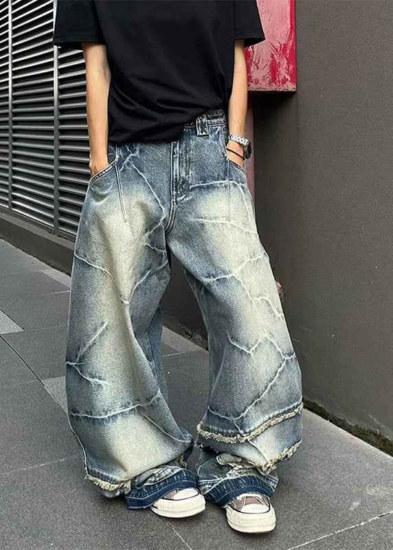 Streetwear Blue Goth Baggy Denim Jeans
