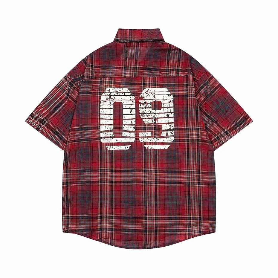 Flattering Plaid With Tie Button Up Casual Shirt
