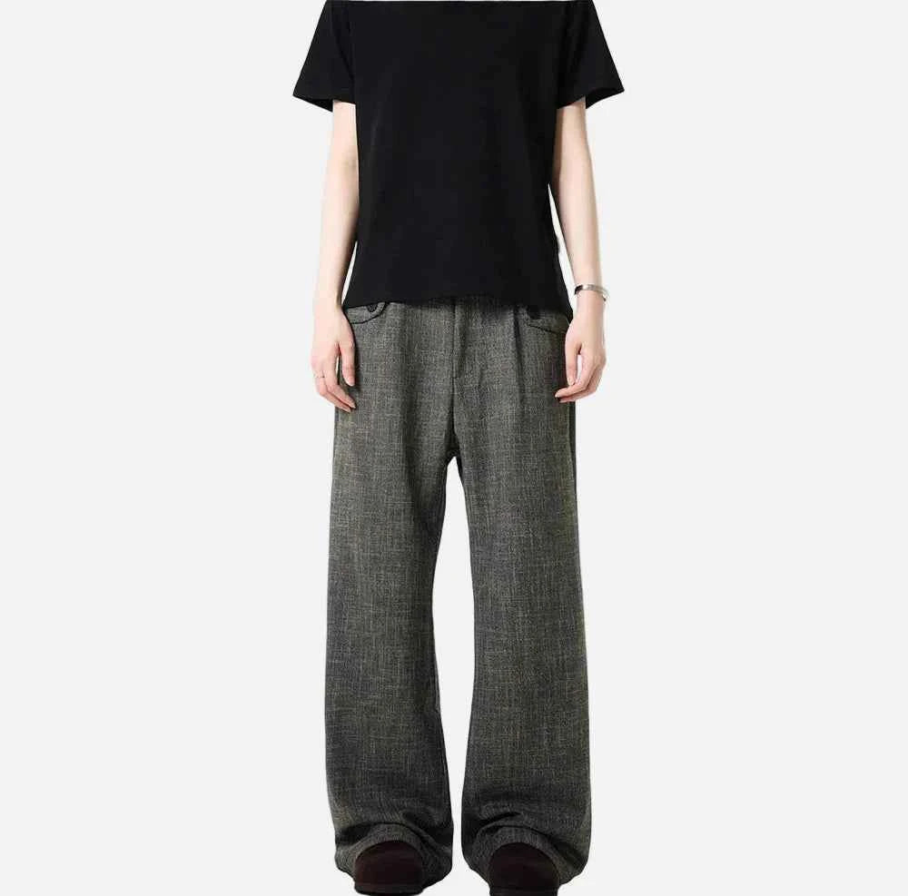 Retro Business Casual Straight Leg Pants