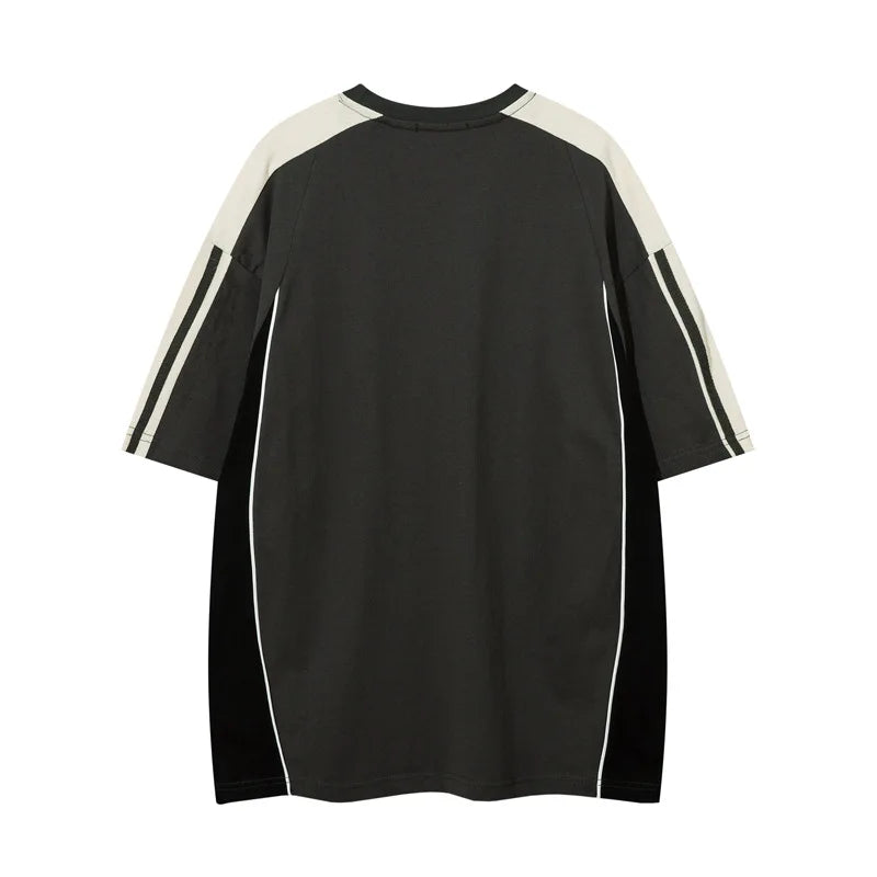 AW | Strip Racing Varsity T-Shirt - Luxuryurbanwear