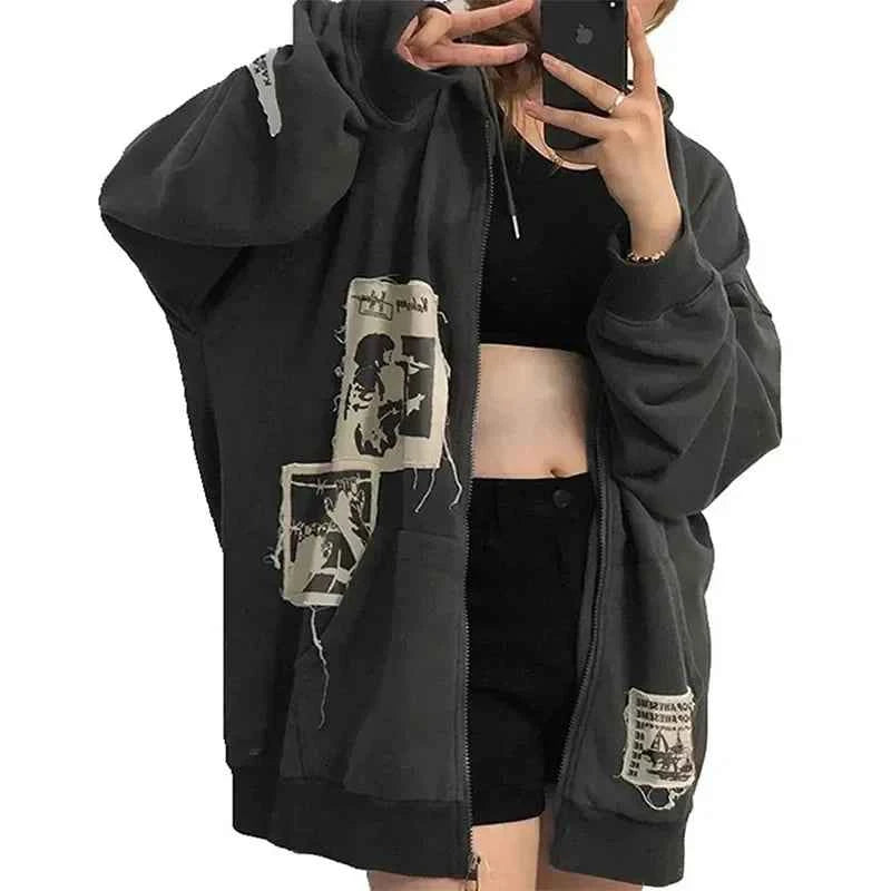 Streetwear Chic Letter Print Cool Sweatshirt