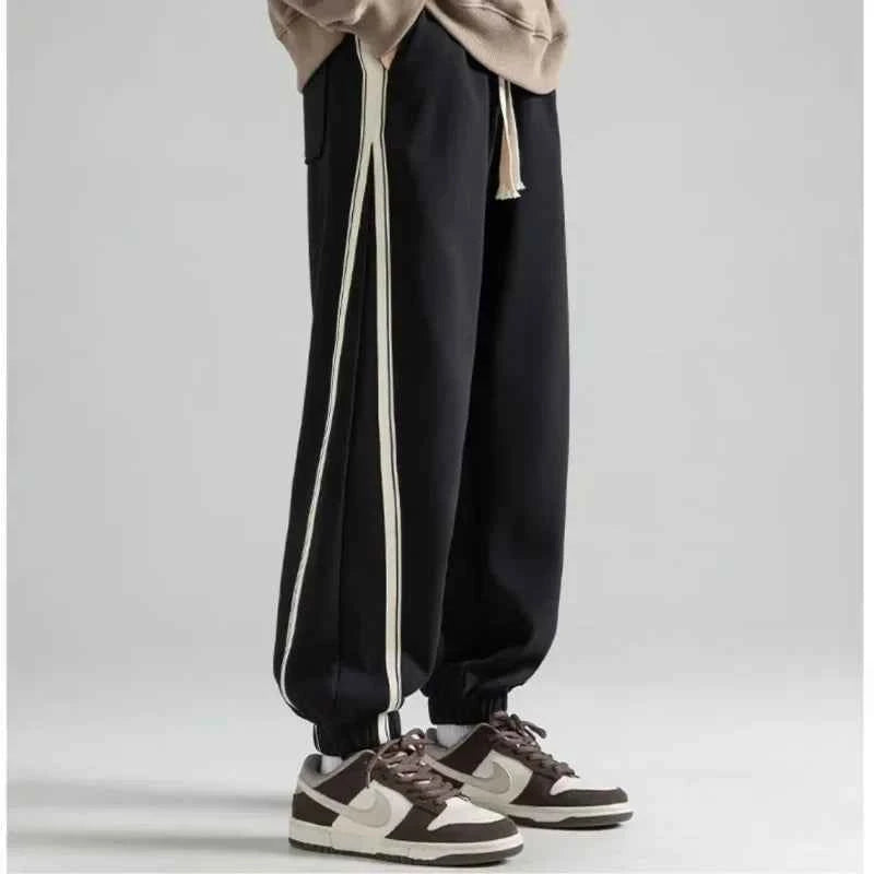 Breathable Striped Side Baggy Sporty Jogger