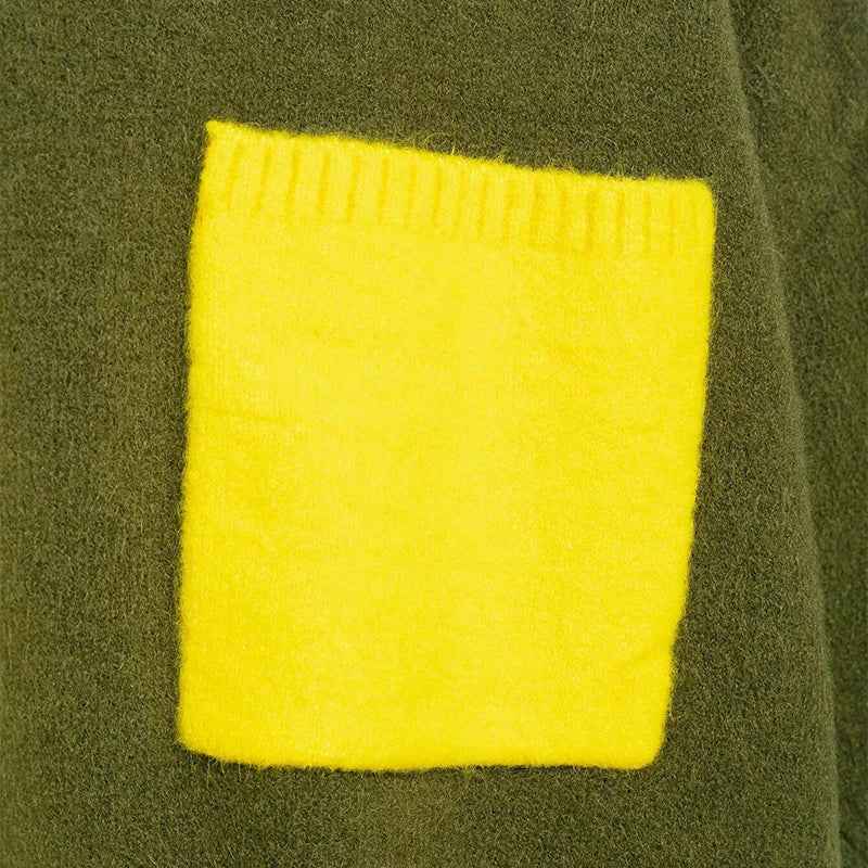 Breathable Green Knitted Short Sleeve Sweater