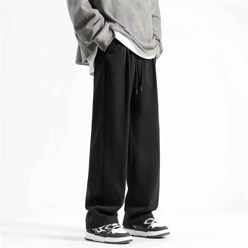 Casual Solid Color Baggy Fleece Sweatpants