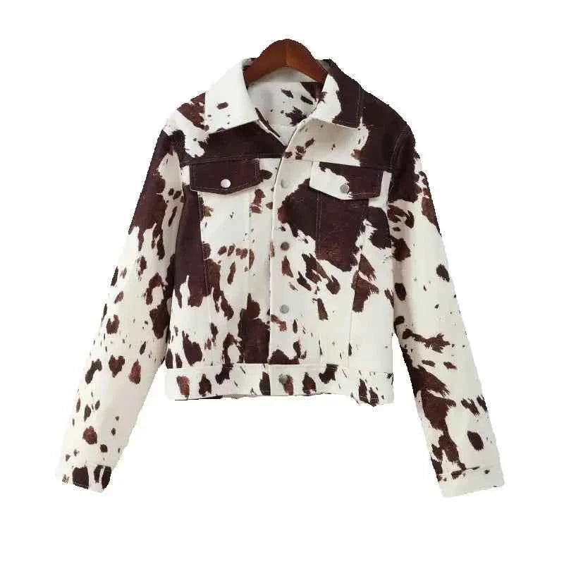 Women Cool Stylish Printed Collar Jacket