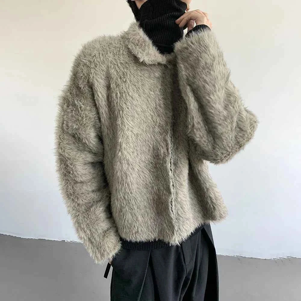 Y2K Luxury Plush Faux Fur Jacket