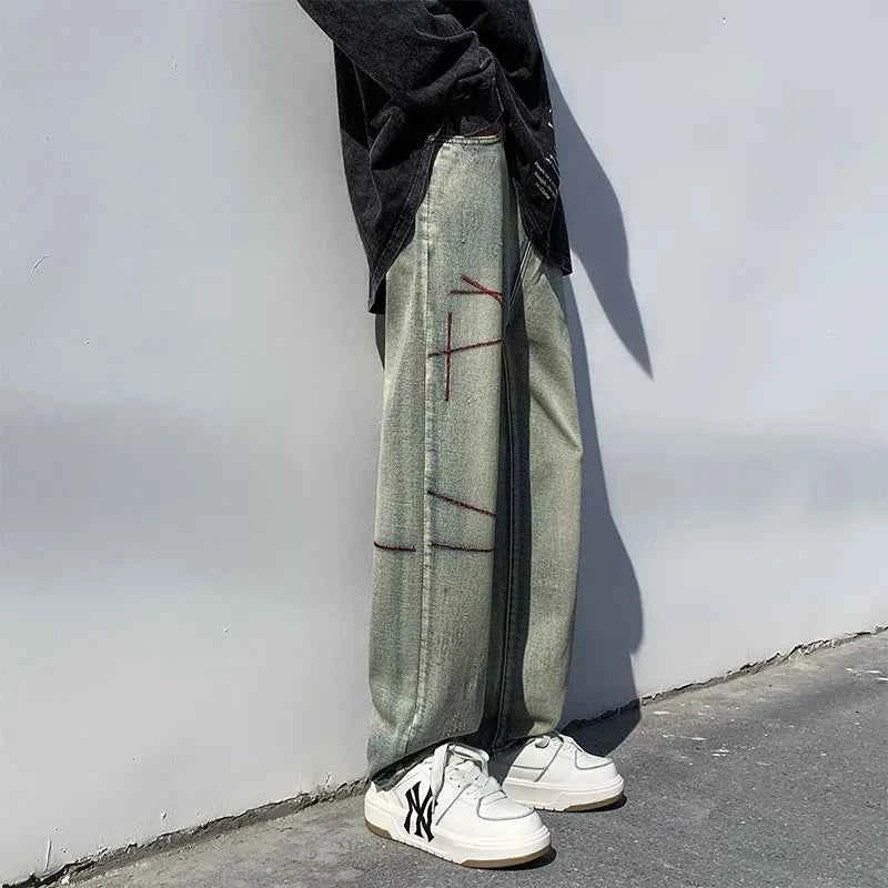 Loose Straight Leg Hip Hop Denim Jeans