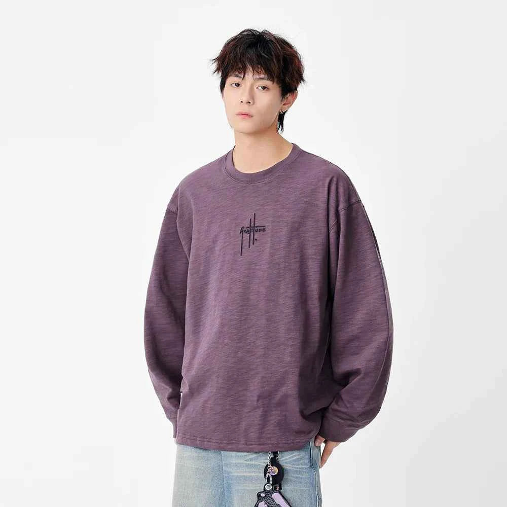 Long-lasting Embroidered Logo Long Sleeve T-Shirt