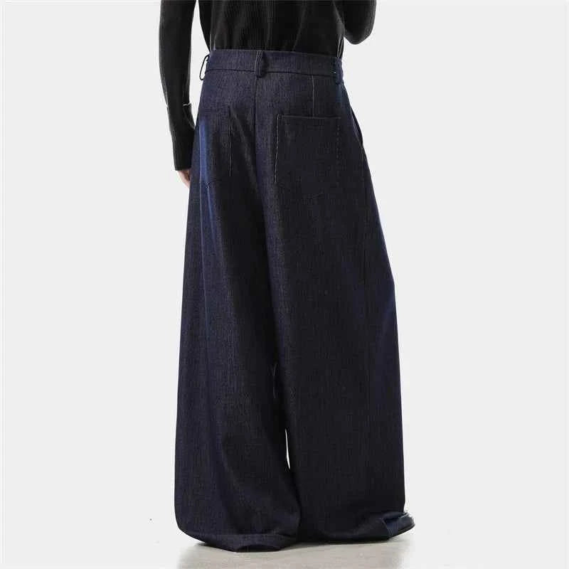 Luxury Old Money Style Pleated Wide Leg Pants