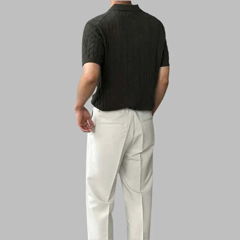 Classic Comfort Retro Slim Fit Casual Polo T-Shirt