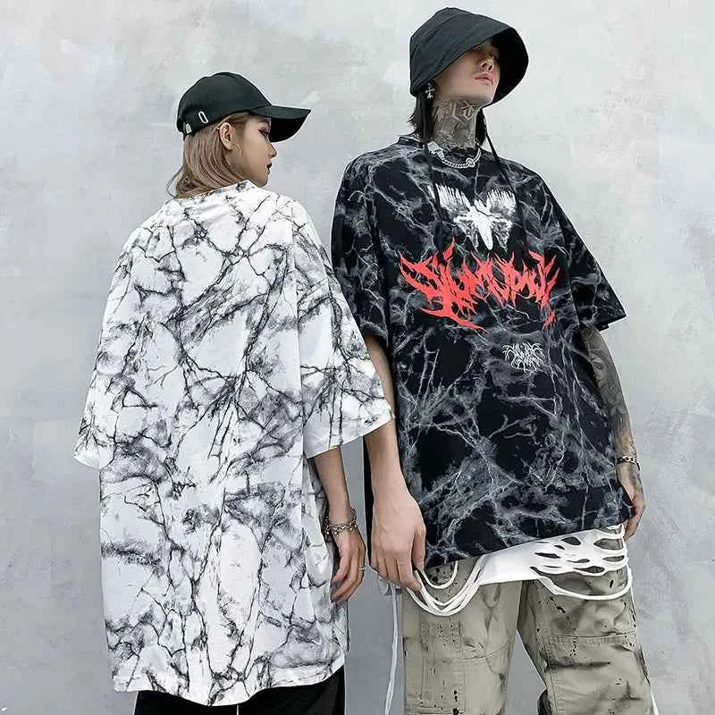 Y2K Streetwear Dark Oversize Hip Hop T-Shirt