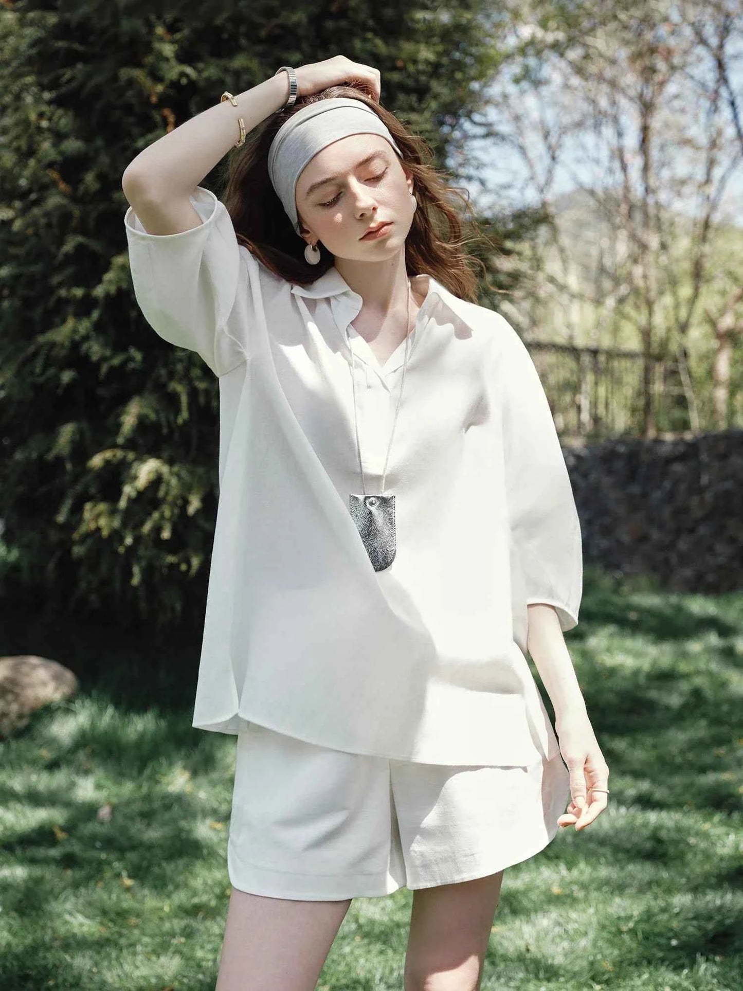 Women Lightweight Linen Casual Summer Shirt
