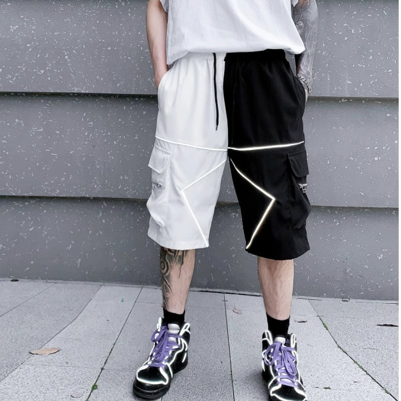 Solid Bermuda White Lining Shorts