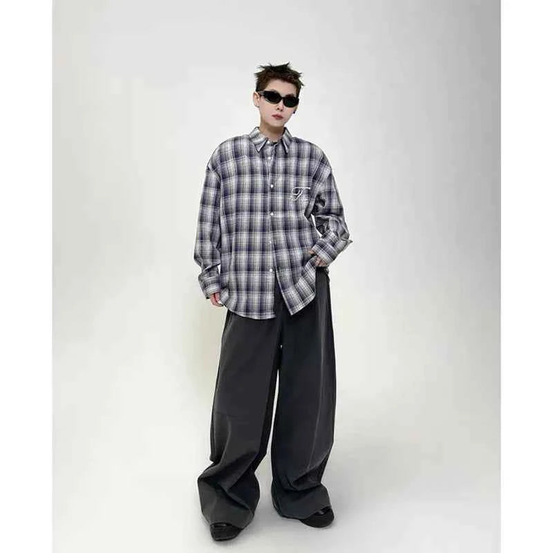 Premium Y2K Oversized Casual Stripe Button Shirt