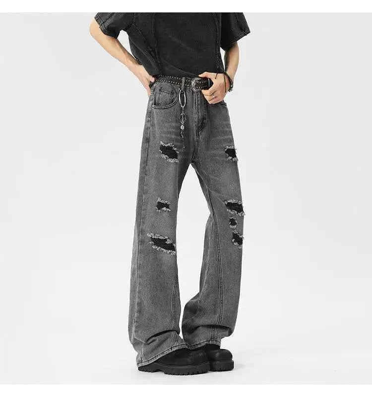 Oversized Energy  Broken Hole Slim Jeans