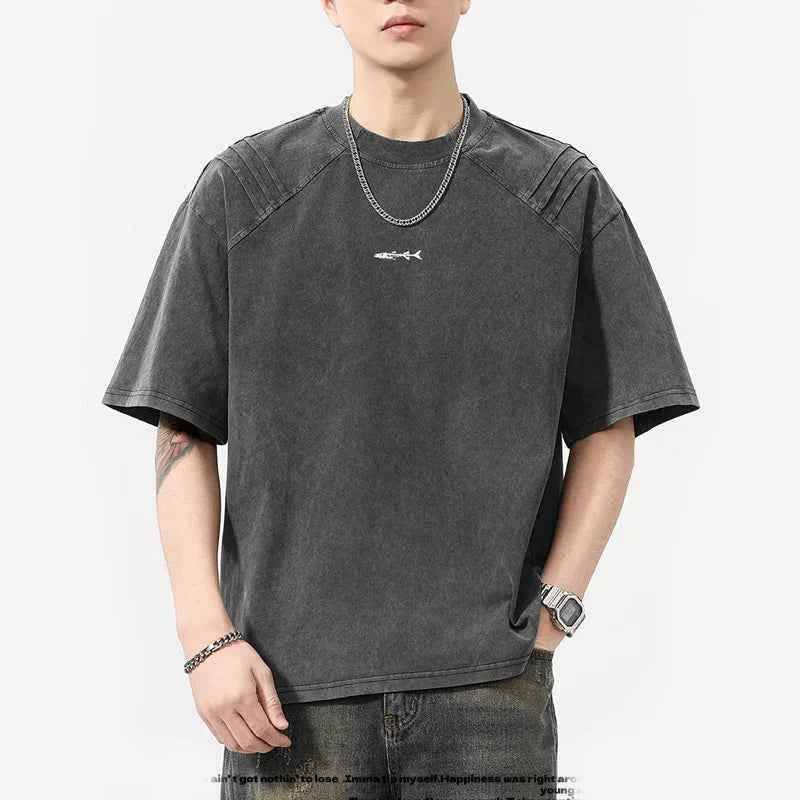 Elevated Comfort Vintage Loose Casual Short Sleeve T-Shirt