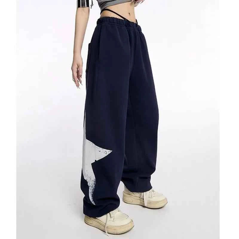 Women High Waist Wide Leg Jogging Sweatpants